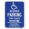 Signmission Modern Isa Connecticut Reserved Parking Permit Required Violators Fin Alum, 18" x 24", A-1824-23872 A-1824-23872 - alternate 1